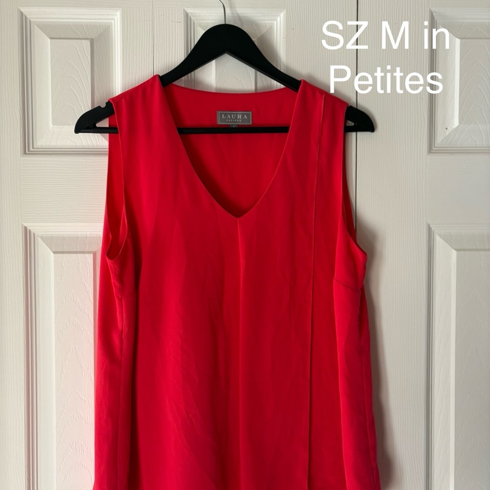 Red (ish) Sleeveless Tank Top - Laura